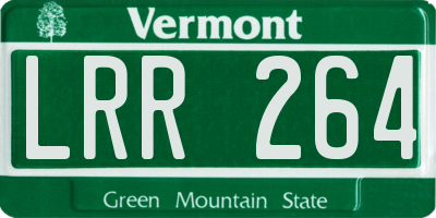 VT license plate LRR264