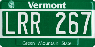 VT license plate LRR267