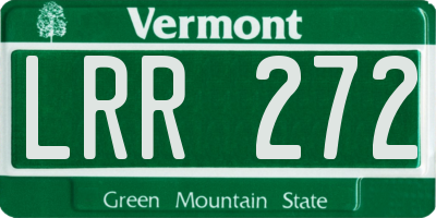 VT license plate LRR272