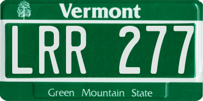 VT license plate LRR277
