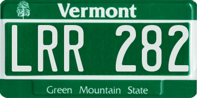 VT license plate LRR282