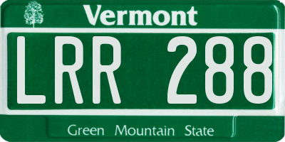 VT license plate LRR288