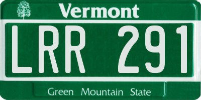 VT license plate LRR291