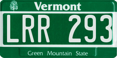 VT license plate LRR293