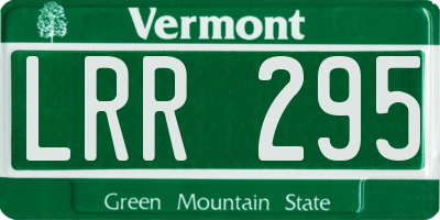 VT license plate LRR295