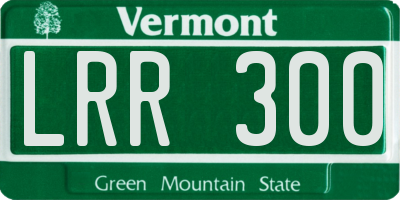 VT license plate LRR300