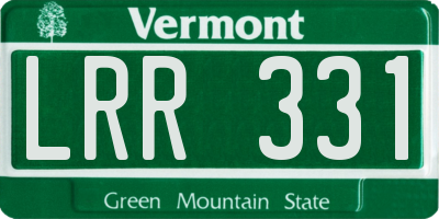 VT license plate LRR331