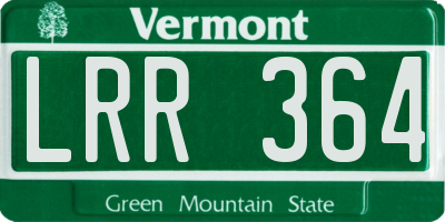 VT license plate LRR364