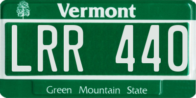 VT license plate LRR440