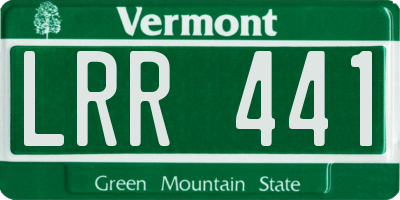 VT license plate LRR441