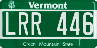 VT license plate LRR446