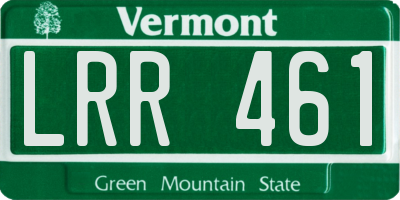 VT license plate LRR461