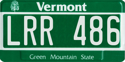 VT license plate LRR486