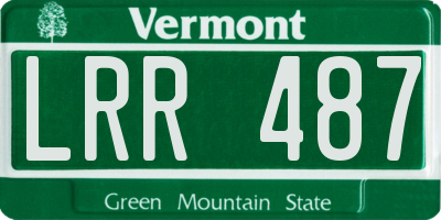 VT license plate LRR487