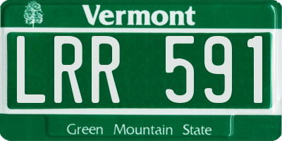 VT license plate LRR591