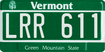 VT license plate LRR611