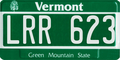 VT license plate LRR623