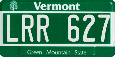 VT license plate LRR627
