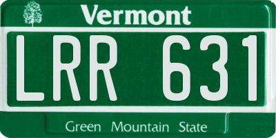 VT license plate LRR631