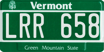 VT license plate LRR658