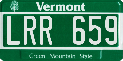 VT license plate LRR659
