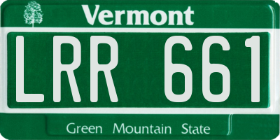 VT license plate LRR661