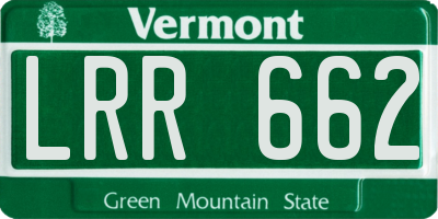 VT license plate LRR662