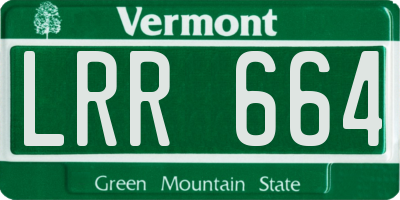 VT license plate LRR664
