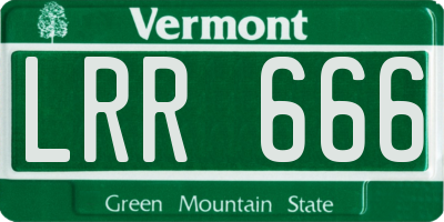 VT license plate LRR666