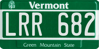 VT license plate LRR682
