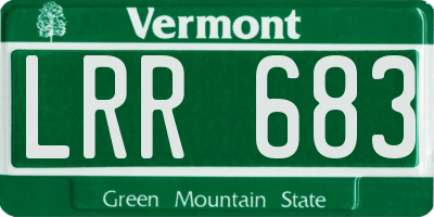 VT license plate LRR683