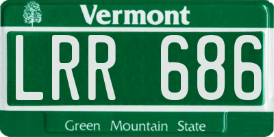 VT license plate LRR686