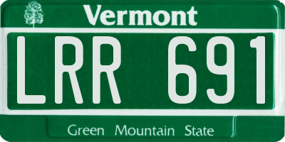VT license plate LRR691
