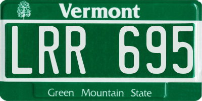 VT license plate LRR695