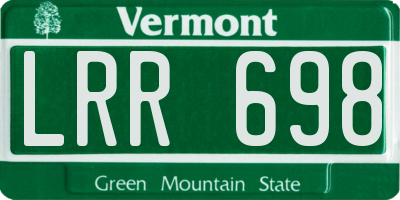 VT license plate LRR698