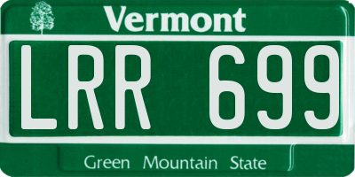 VT license plate LRR699