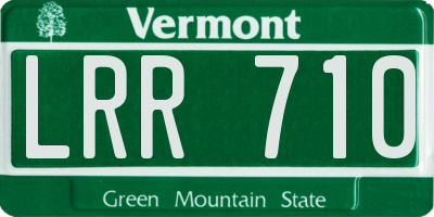 VT license plate LRR710