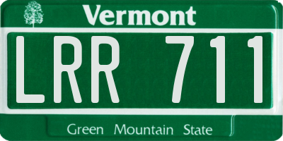 VT license plate LRR711