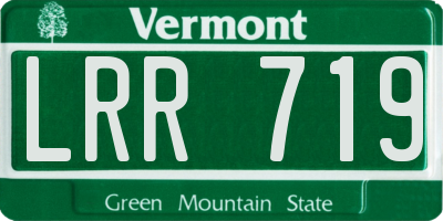 VT license plate LRR719