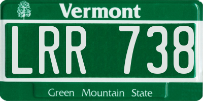 VT license plate LRR738