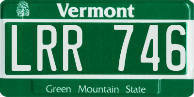 VT license plate LRR746