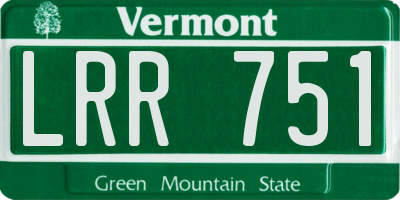 VT license plate LRR751
