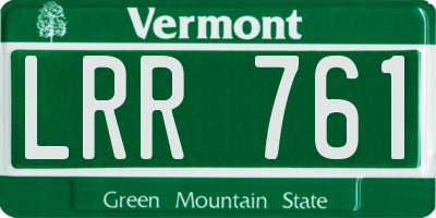 VT license plate LRR761