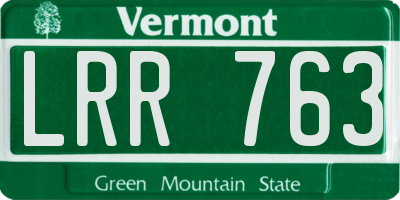 VT license plate LRR763