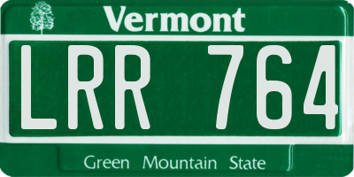 VT license plate LRR764