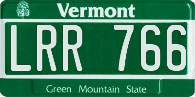VT license plate LRR766
