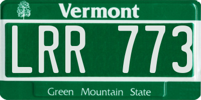 VT license plate LRR773