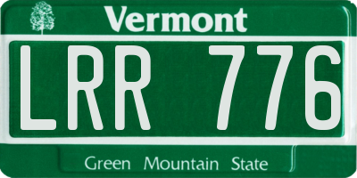 VT license plate LRR776