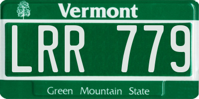 VT license plate LRR779