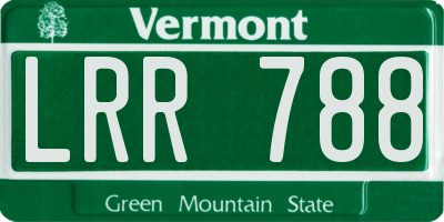 VT license plate LRR788